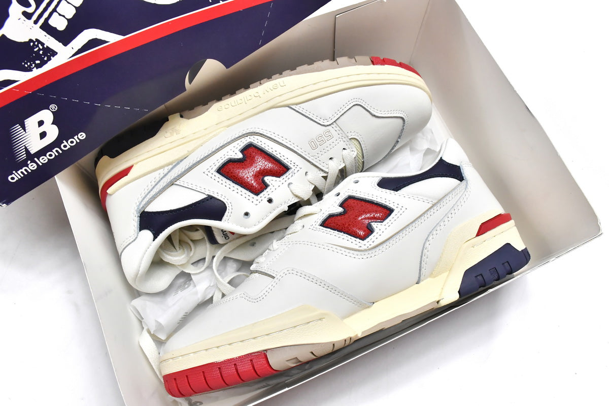 Aimé Leon Dore x New Balance 550 White Red Navy