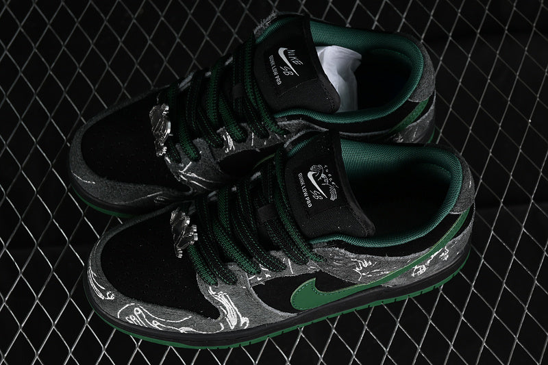 There Skateboard x Nike SB Dunk Low Pro 'Anthracite and Gorge Green'